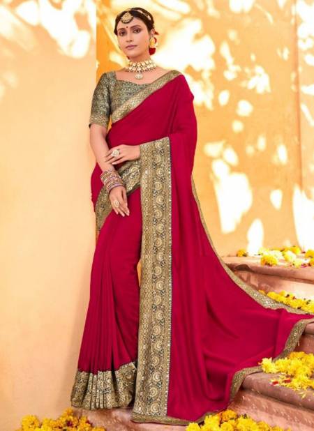Pink Colour Latest Heavy Wedding Wear Silk Saree Collection 81648